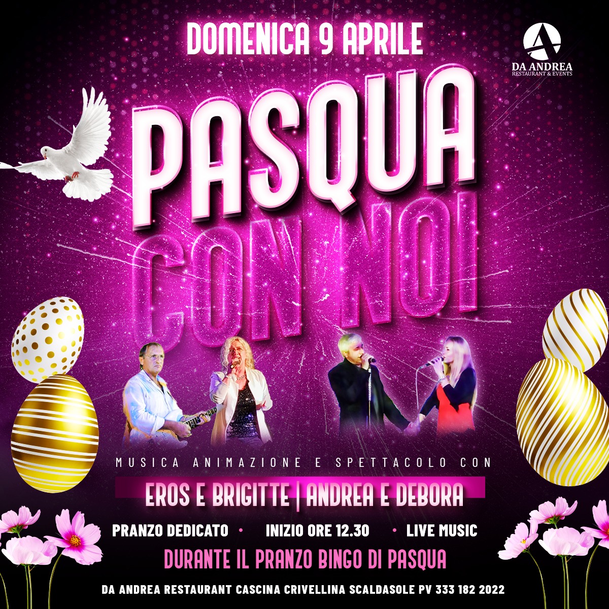Da Andrea Restaurant & Events - Ristorante, Matrimoni, Cerimonie, Eventi, Feste, Battesimi, Cresime, Comunioni, Pesce, Carne - Scaldasole - Pavia