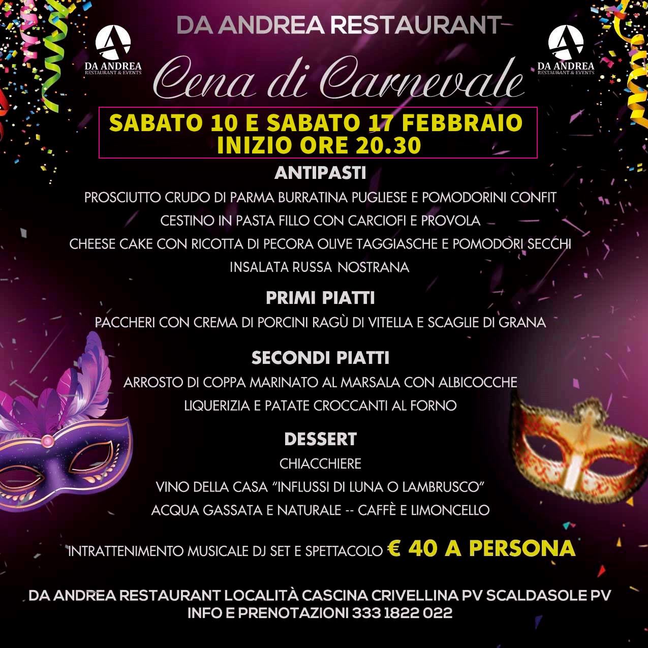 Da Andrea Restaurant & Events - Ristorante, Matrimoni, Cerimonie, Eventi, Feste, Battesimi, Cresime, Comunioni, Pesce, Carne - Scaldasole - Pavia Da Andrea Restaurant & Events - Ristorante, Matrimoni, Cerimonie, Eventi, Feste, Battesimi, Cresime, Comunioni, Pesce, Carne - Scaldasole - Pavia