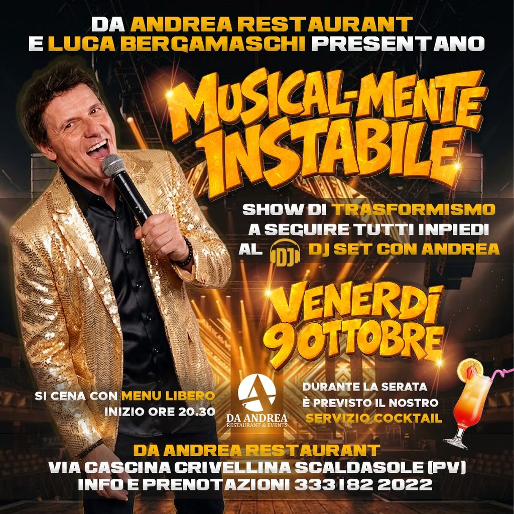 🎤✨ MUSICAL-MENTE INSTABILE ✨🎤
Una serata ESPLOSIVA ti aspetta!